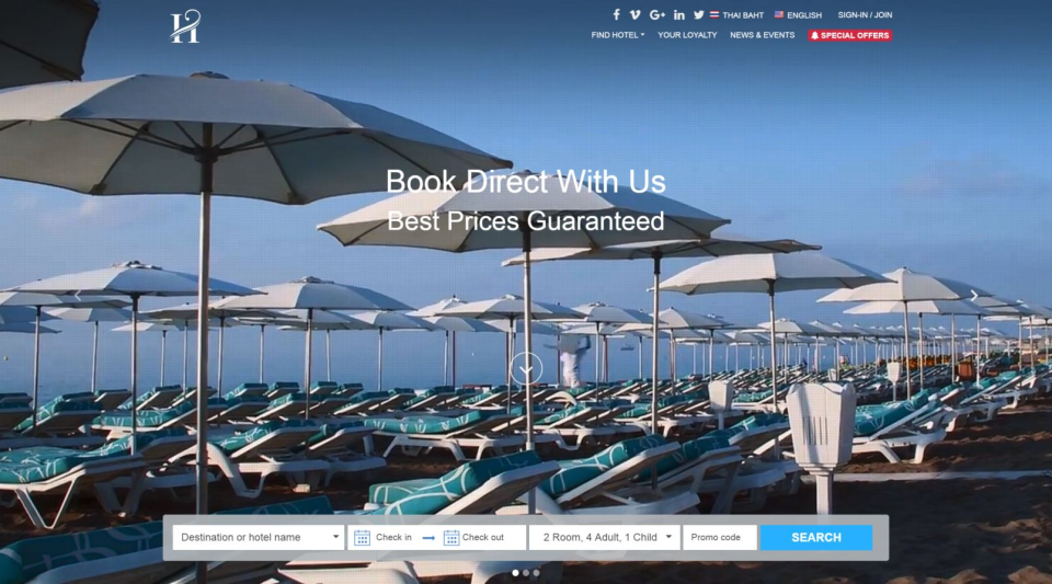 screenshot of Smart Hotel Online